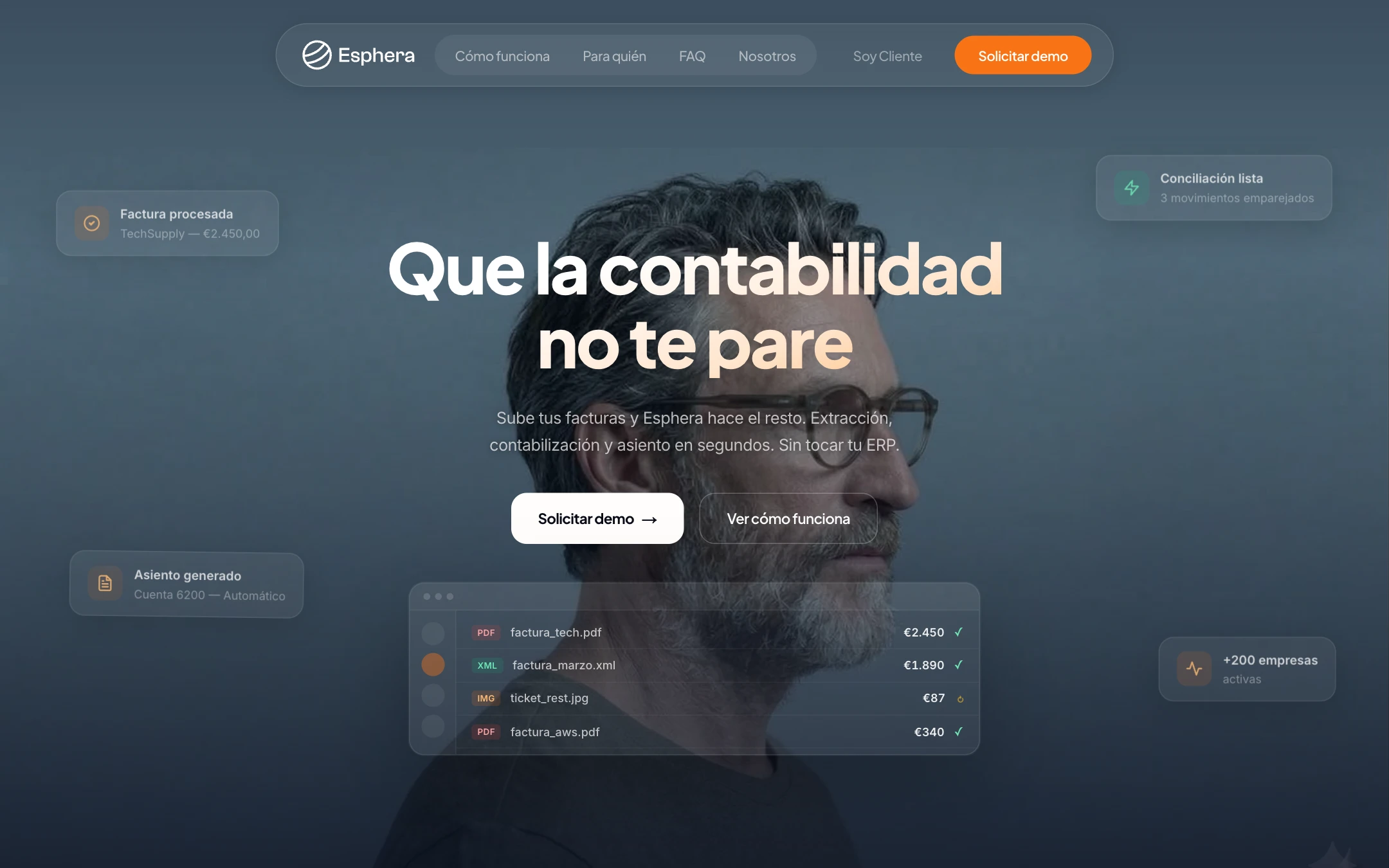 Esphera: De la factura al asiento contable. Sin teclear nada.